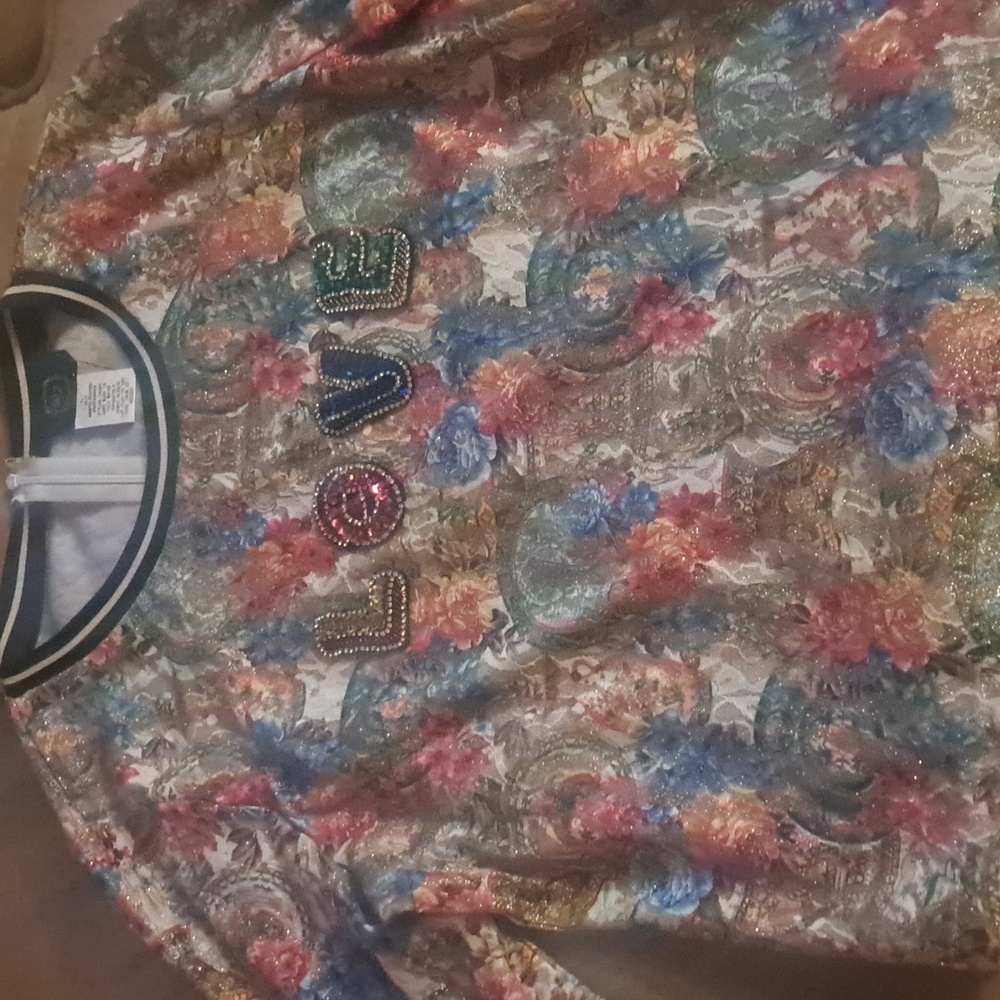 M2 Sequence And Shimmer Floral Design Zip Back To… - image 3